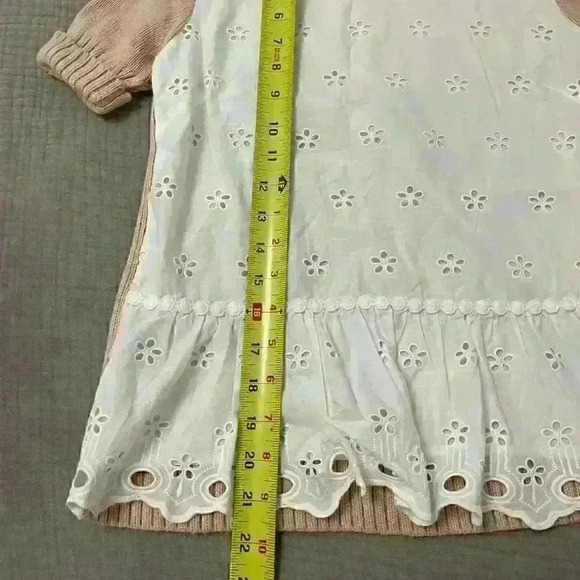 J.Crew Embroidered Front Shirt Sleeve Sweater Top - Picture 11 of 13